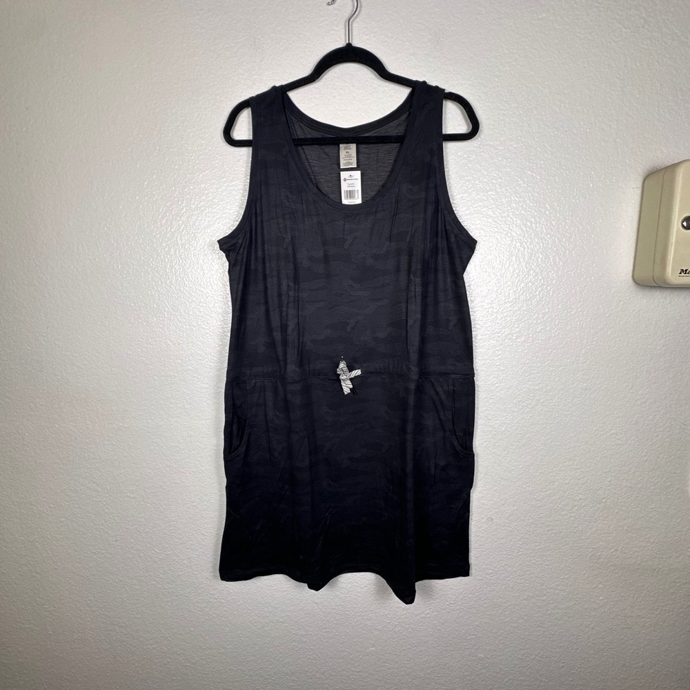 Members Mark Soft Dress XL Black Camo‎ Tank Sleeveless Drawstring Pockets